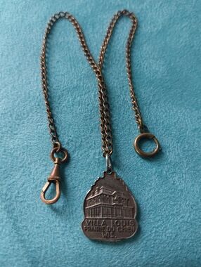 Vintage Gold-filled Souvenir Watch Chain w/Fob